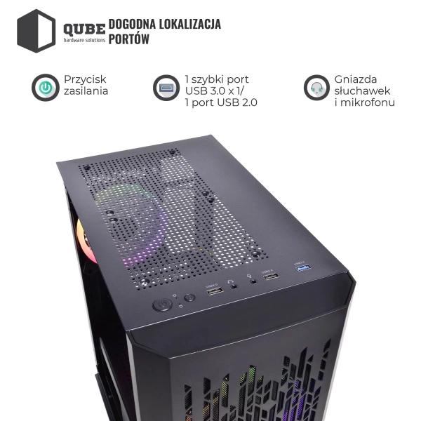 Obudowa QUBE BLOCK 500W Black (BLOCK_F5MU3) cena - zdjęcie 8