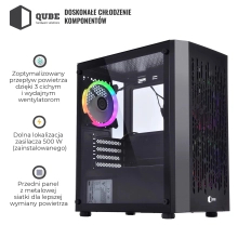 Obudowa QUBE BLOCK 500W Black (BLOCK_F5MU3) cena - zdjęcie 9