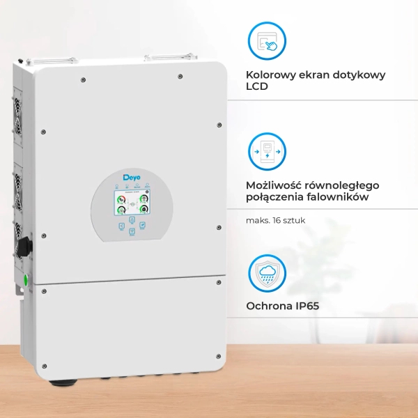 Falownik hybrydowy DEYE SUN-8K-SG01LP1 cena - zdjęcie 2