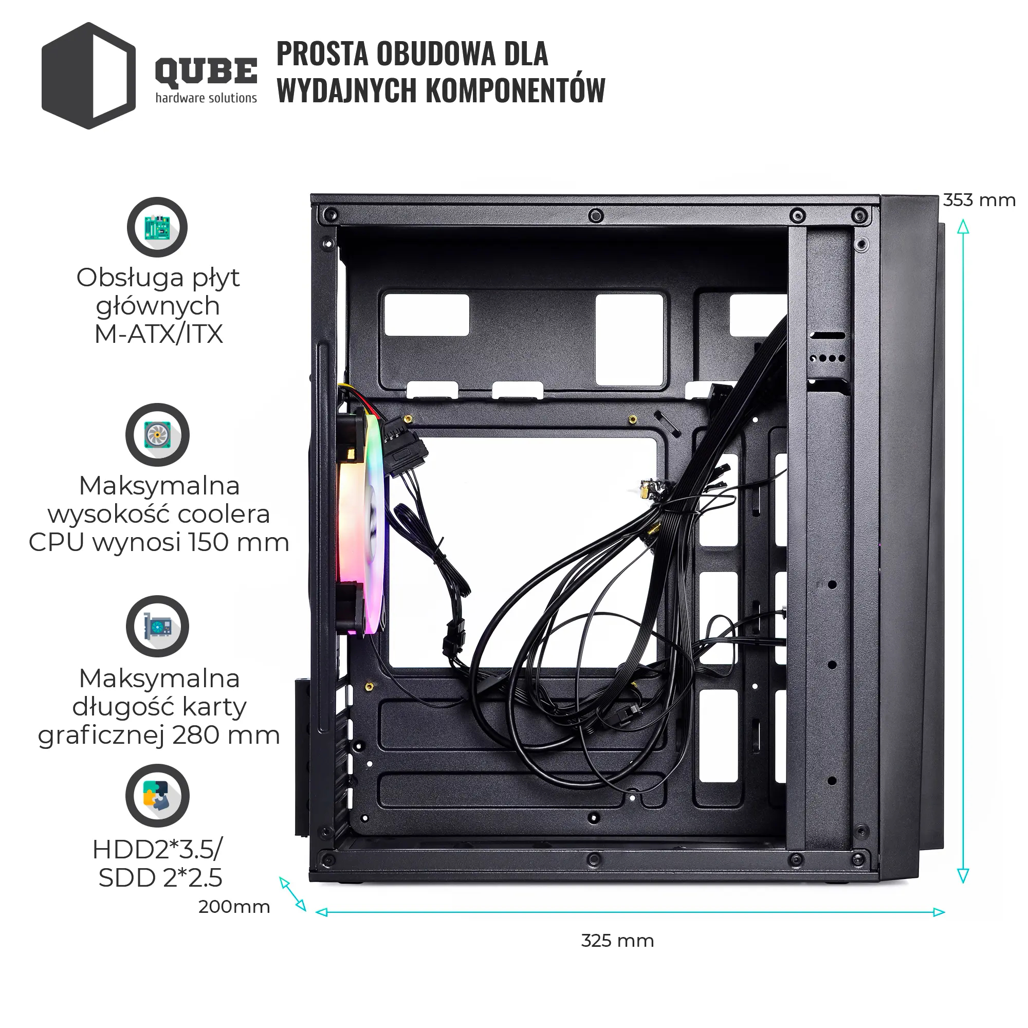 Obudowa QUBE QBC01 (QBC01_FCNU3) cena - zdjęcie 4