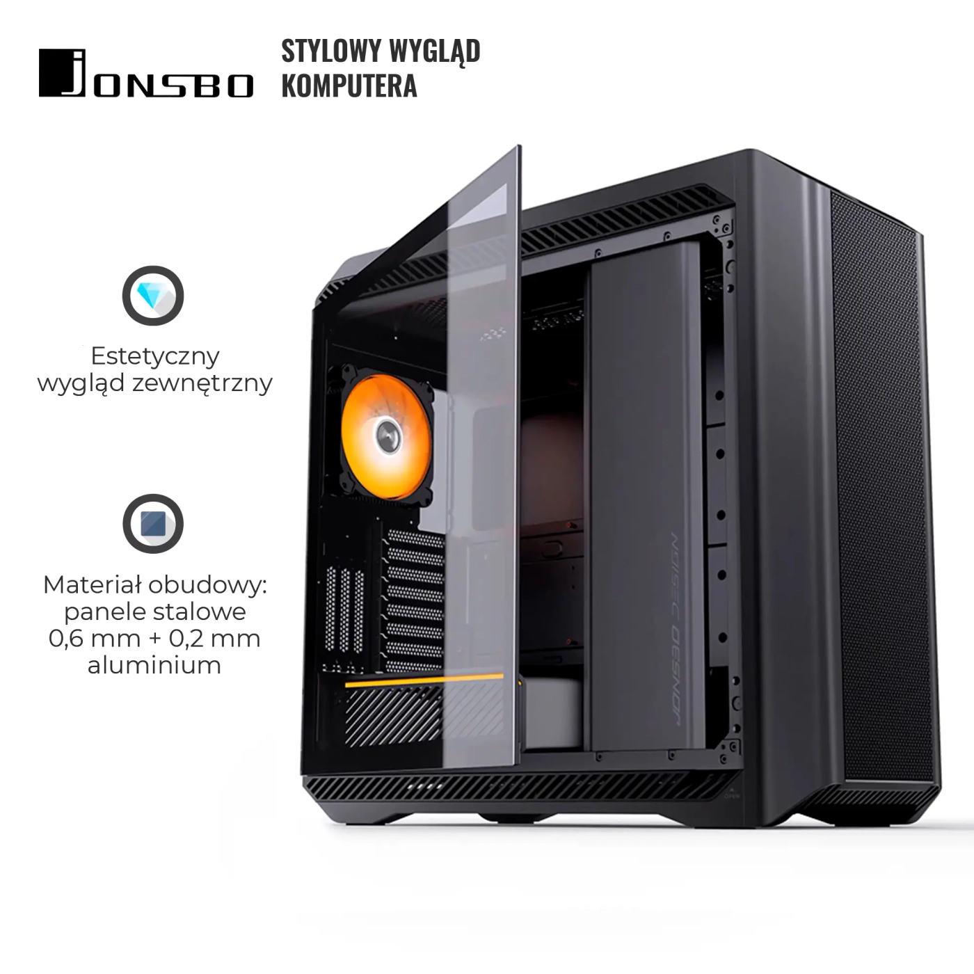 Obudowa JONSBO D500 Black cena - zdjęcie 1