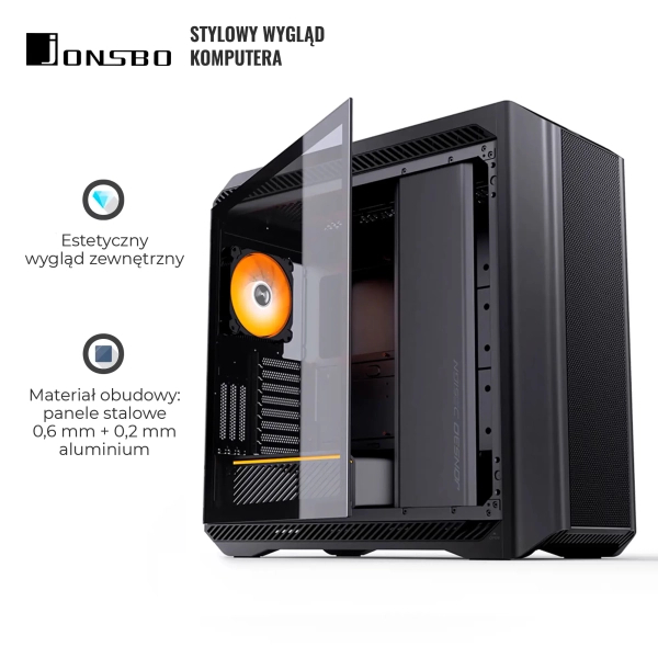 Obudowa JONSBO D500 Black cena - zdjęcie 1