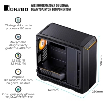 Obudowa JONSBO D500 Black cena - zdjęcie 3