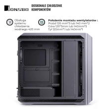 Obudowa JONSBO D500 Silver cena - zdjęcie 2