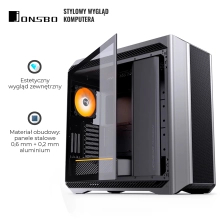 Obudowa JONSBO D500 Silver cena - zdjęcie 5