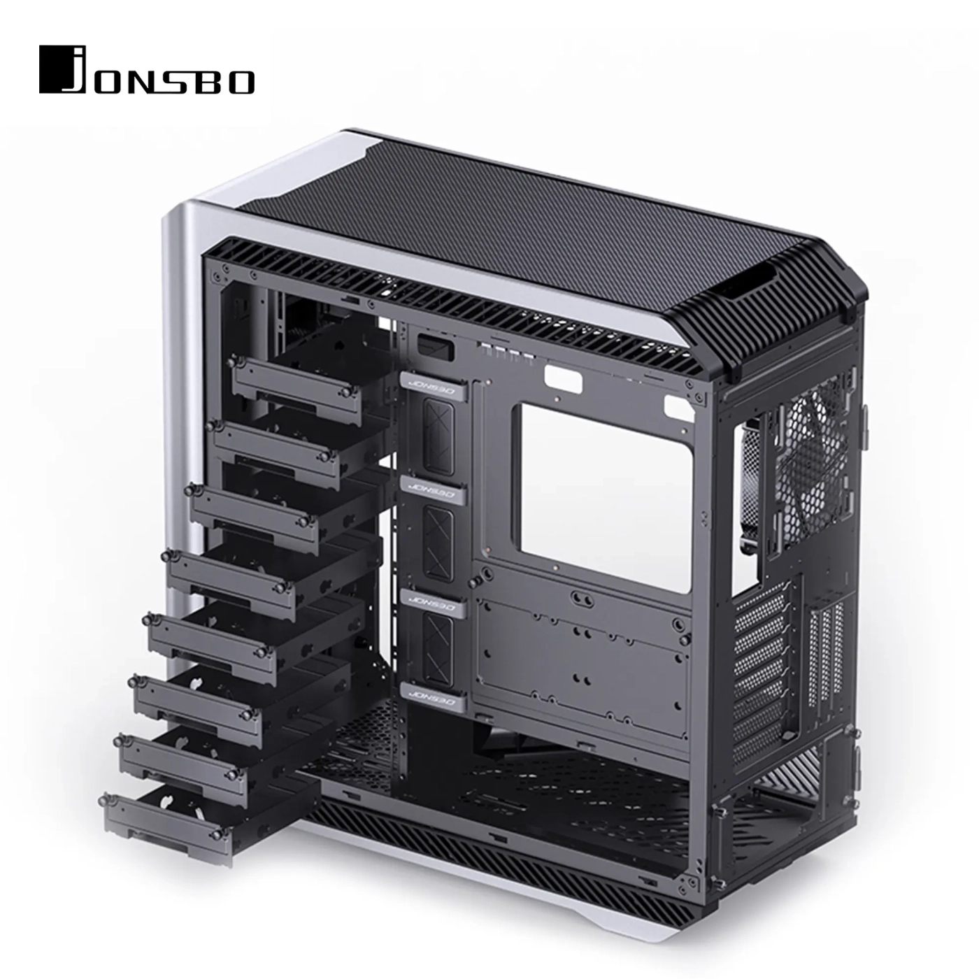 Obudowa JONSBO D500 Silver cena - zdjęcie 7