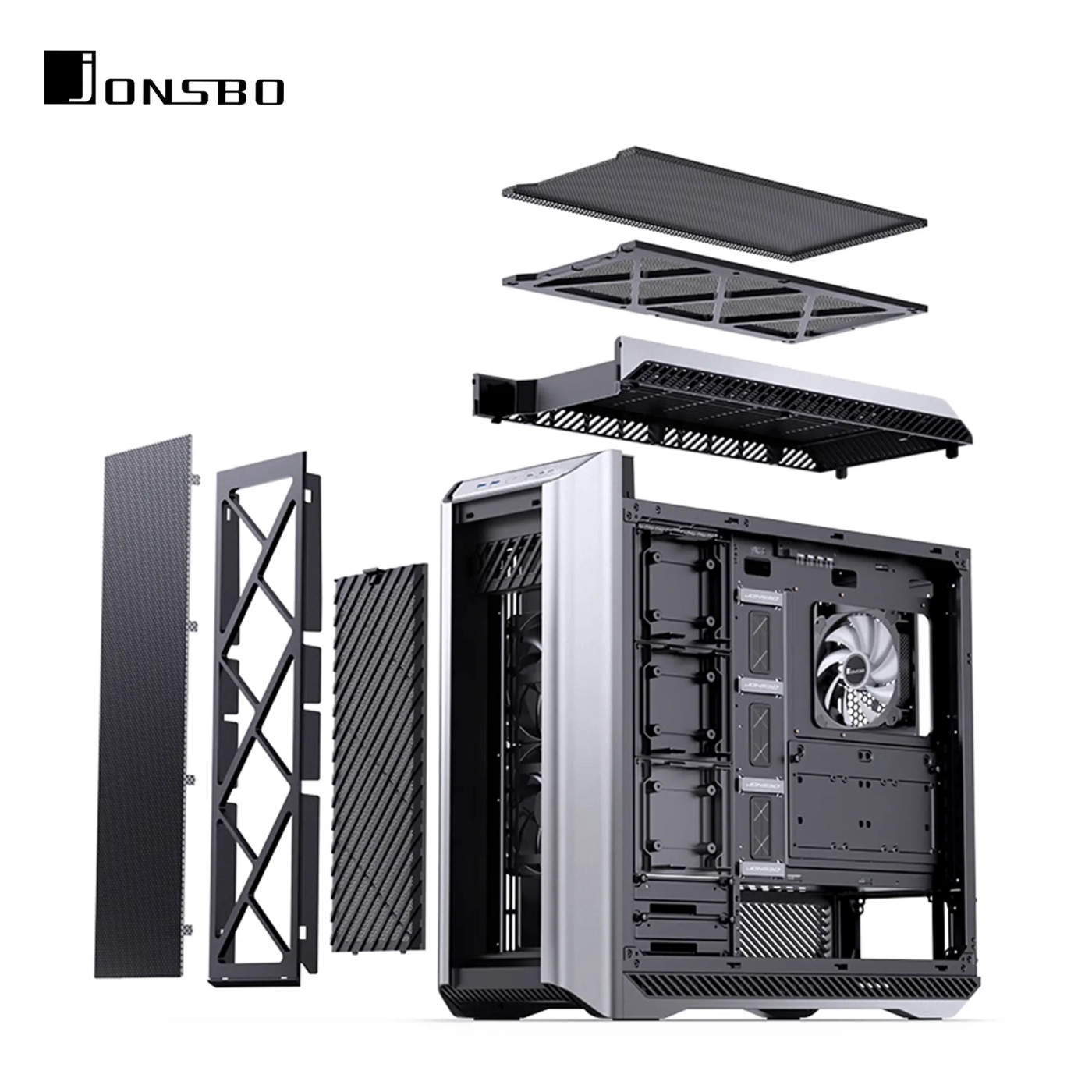 Obudowa JONSBO D500 Silver cena - zdjęcie 13