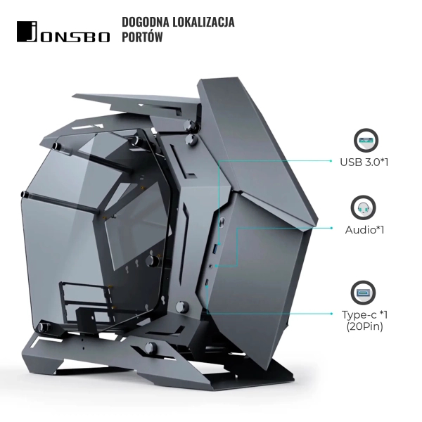 Obudowa JONSBO MOD-3 mini Gray cena - zdjęcie 4