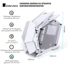 Obudowa JONSBO MOD-3 mini White cena - zdjęcie 3