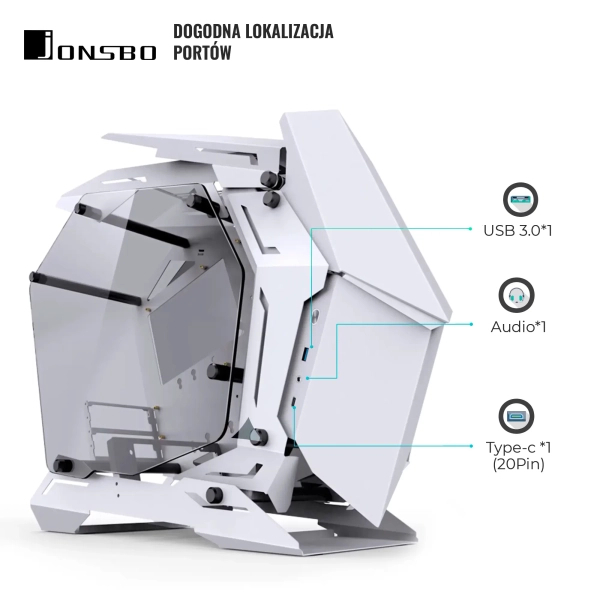 Obudowa JONSBO MOD-3 mini White cena - zdjęcie 4