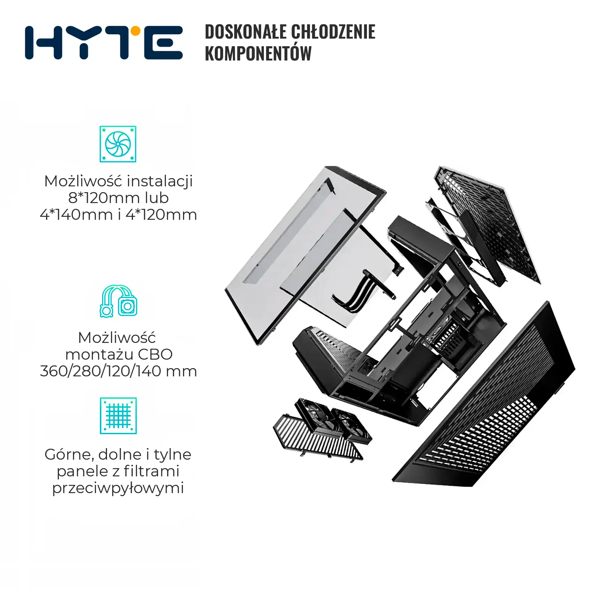 Obudowa Hyte Y60 Black (CS-HYTE-Y60-B) cena - zdjęcie 4