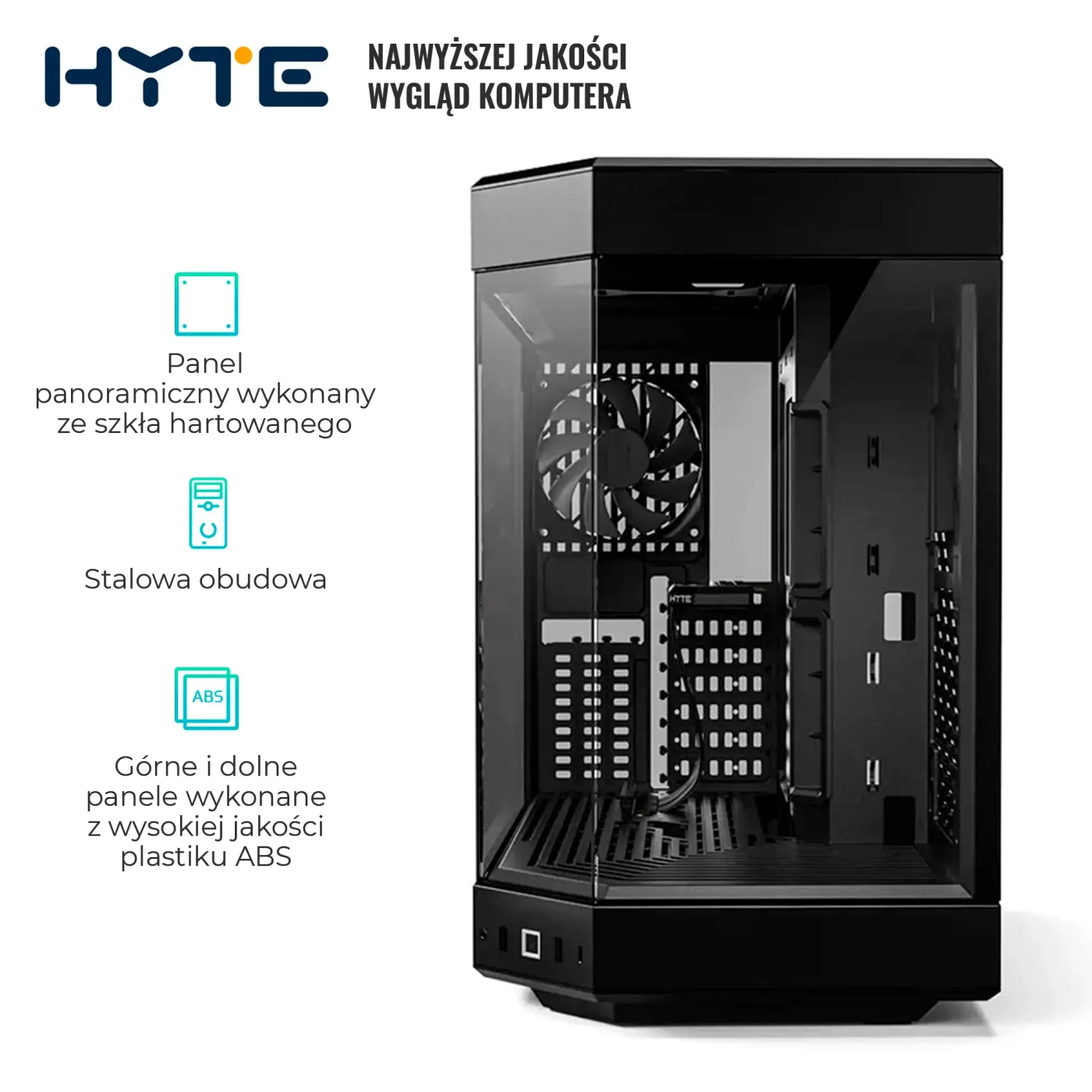 Obudowa Hyte Y60 Black (CS-HYTE-Y60-B) cena - zdjęcie 14