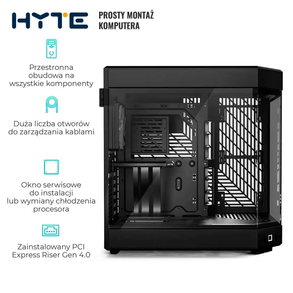 Obudowa Hyte Y60 Black (CS-HYTE-Y60-B) cena - zdjęcie 15