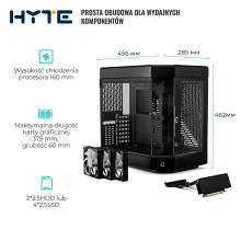 Obudowa Hyte Y60 Black (CS-HYTE-Y60-B) cena - zdjęcie 17