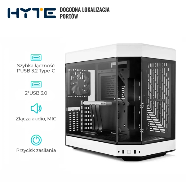 Obudowa Hyte Y60 Black-White (CS-HYTE-Y60-BW) cena - zdjęcie 1