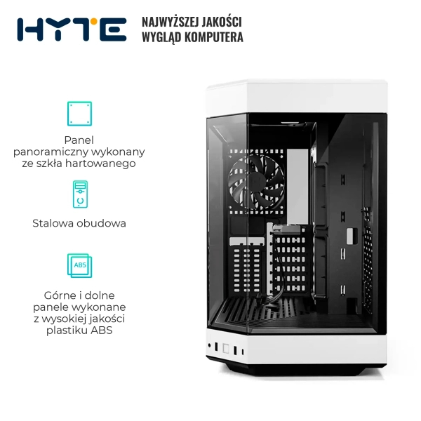 Obudowa Hyte Y60 Black-White (CS-HYTE-Y60-BW) cena - zdjęcie 2