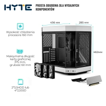 Obudowa Hyte Y60 Black-White (CS-HYTE-Y60-BW) cena - zdjęcie 5