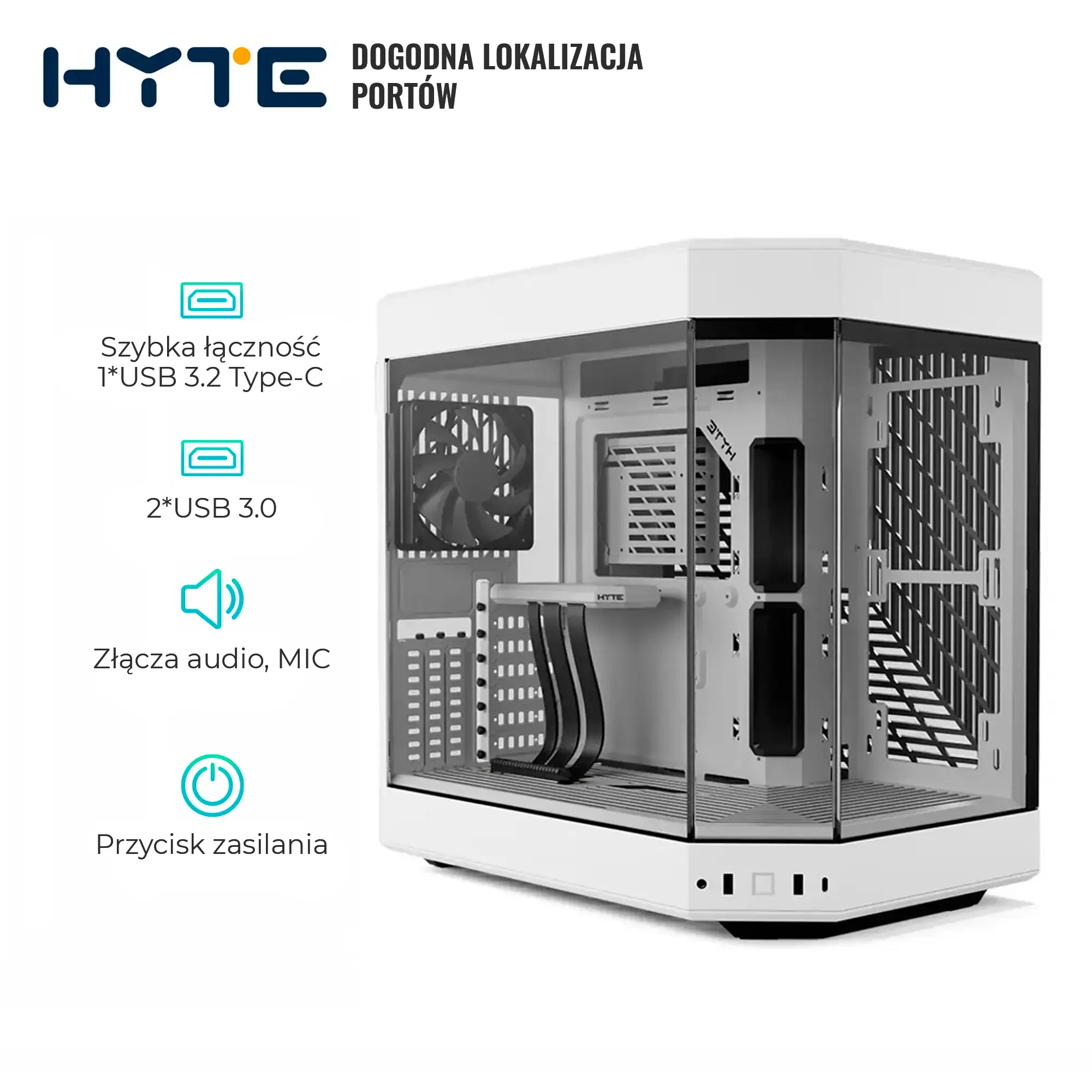 Obudowa Hyte Y60 White (CS-HYTE-Y60-WW) cena - zdjęcie 1
