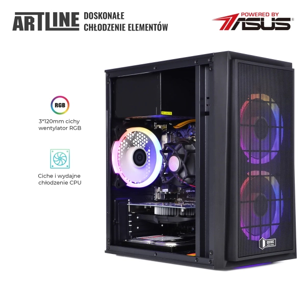 Komputer do domu ARTLINE Home H48 Ryzen 5 5500 RX 6500 XT 4GB CR821 cena - zdjęcie 1
