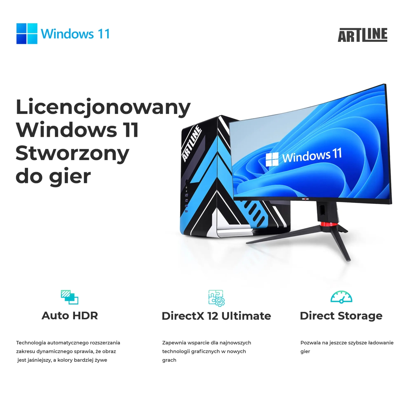 Komputer gamingowy ARTLINE Gaming X56 i5 11400F RX 6600 XT 8GB NM32102Win cena - zdjęcie 10