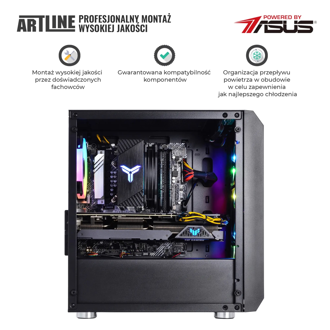 Komputer gamingowy ARTLINE Gaming X57 i5 11400F RTX 3060 Ti 8GB NM1642 cena - zdjęcie 6