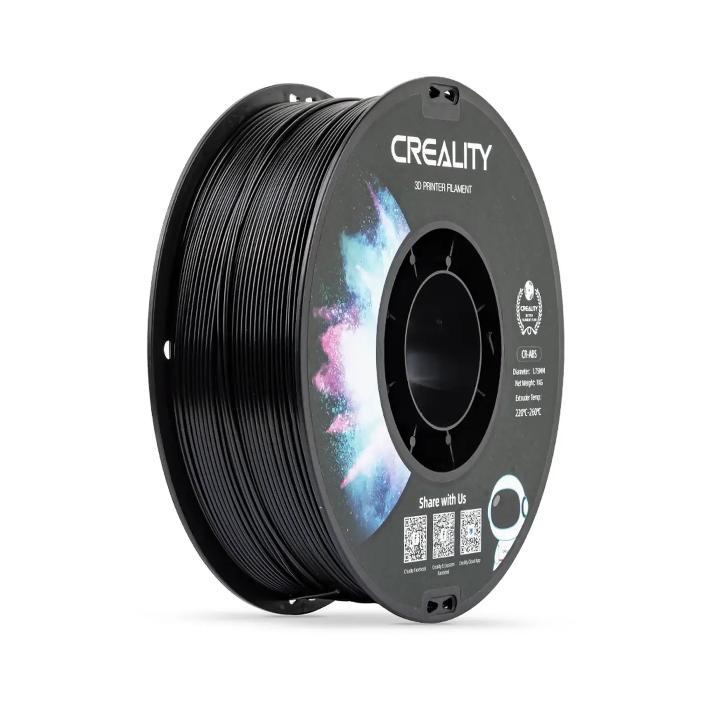 Filament ABS do drukarki 3D CREALITY 1kg, 1.75mm, Czarny (3301020035) cena - zdjęcie 0