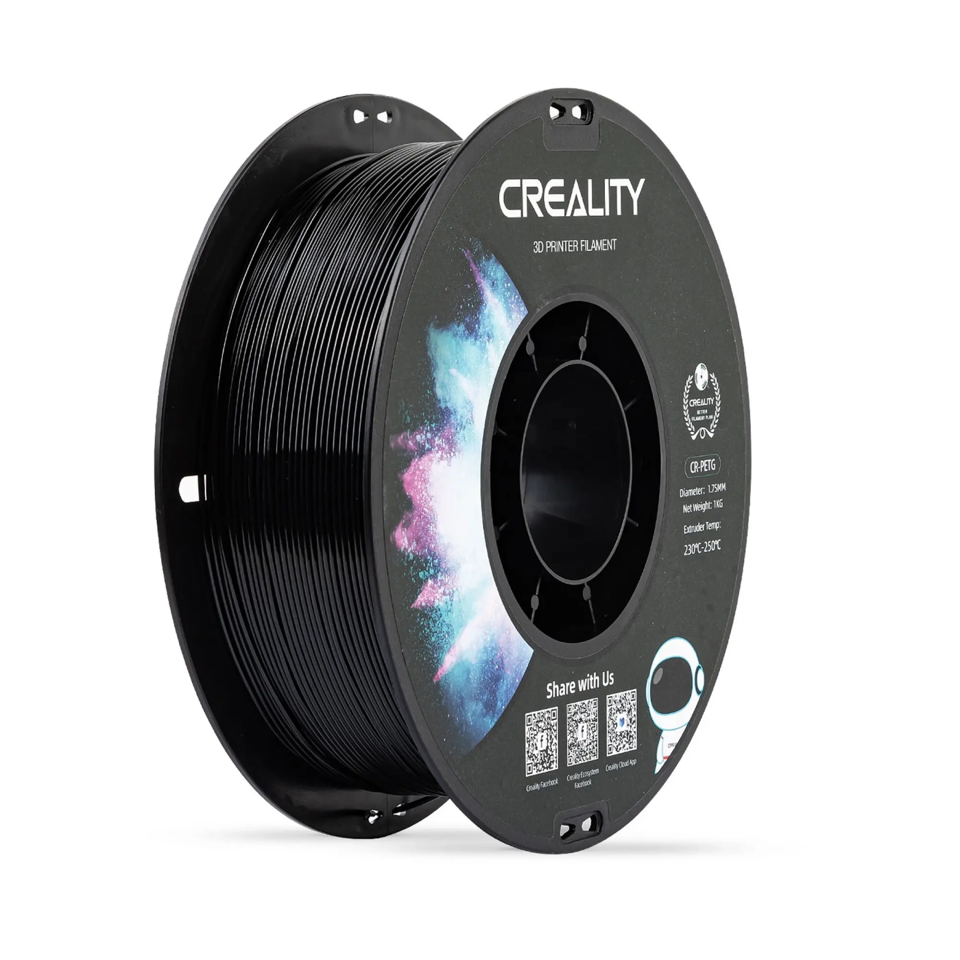 Filament PETG do drukarki 3D CREALITY 1kg, 1.75mm, Czarny (3301030035) cena - zdjęcie 0
