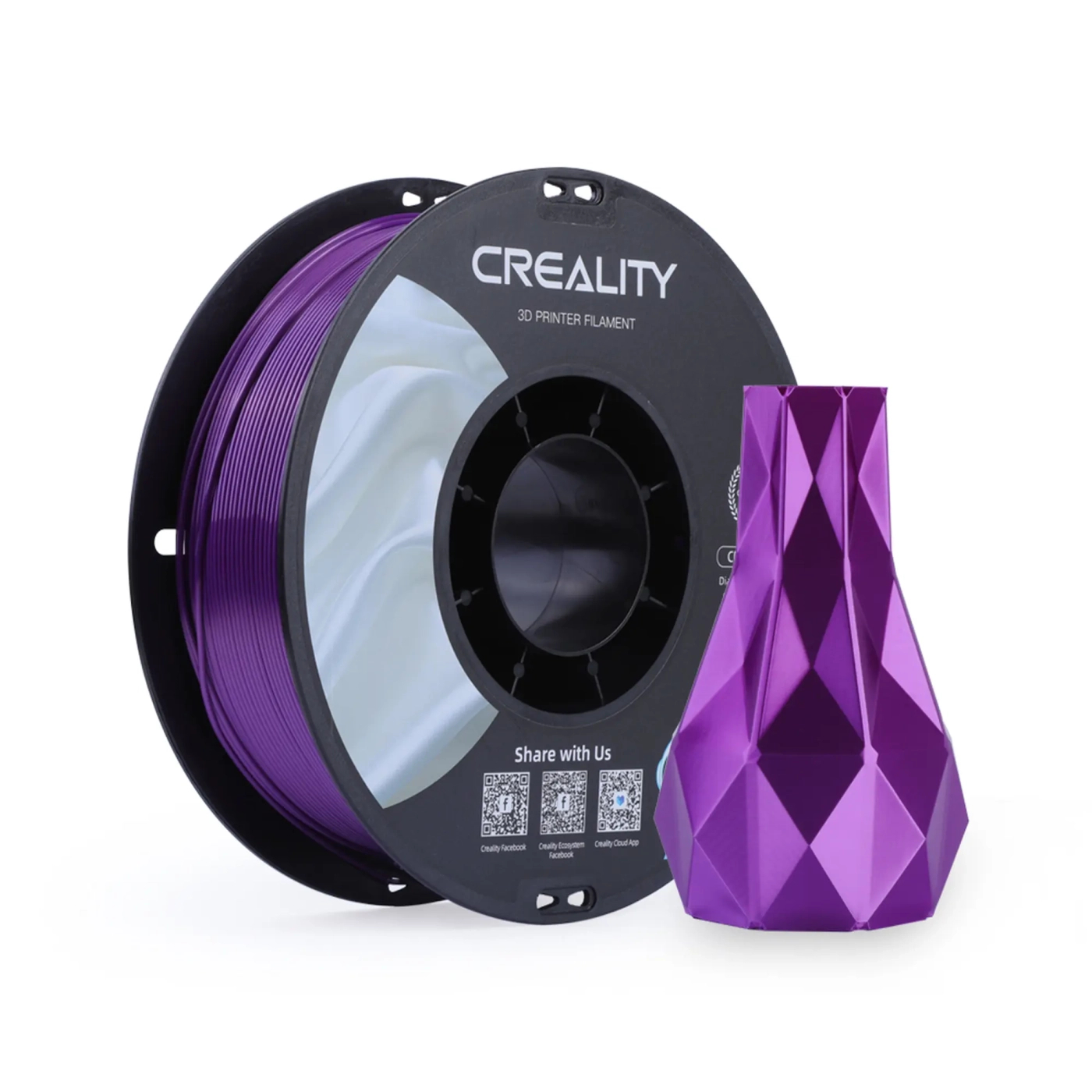 Filament PLA do drukarki 3D CREALITY Jedwabisty blask 1kg, 1.75mm, Fioletowy (3301120005) cena - zdjęcie 1