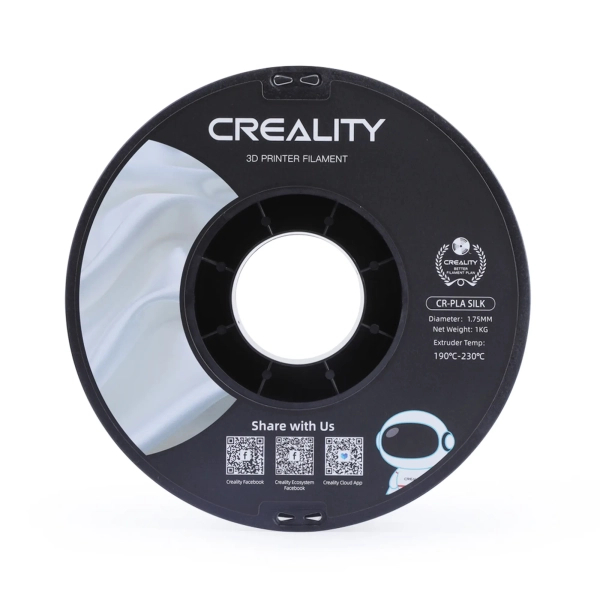 Filament PLA do drukarki 3D CREALITY Jedwabisty blask 1kg, 1.75mm, Srebrny (3301120007) cena - zdjęcie 2