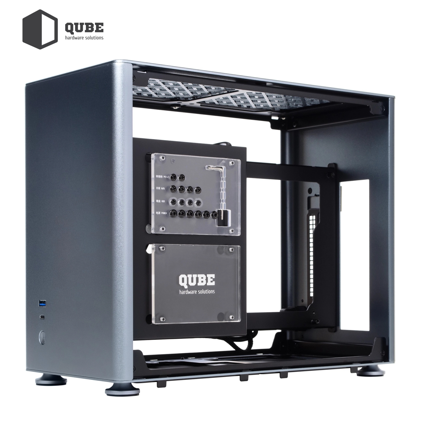 Obudowa QUBE A4 Gray (QBA4I_WGNU3) cena - zdjęcie 6