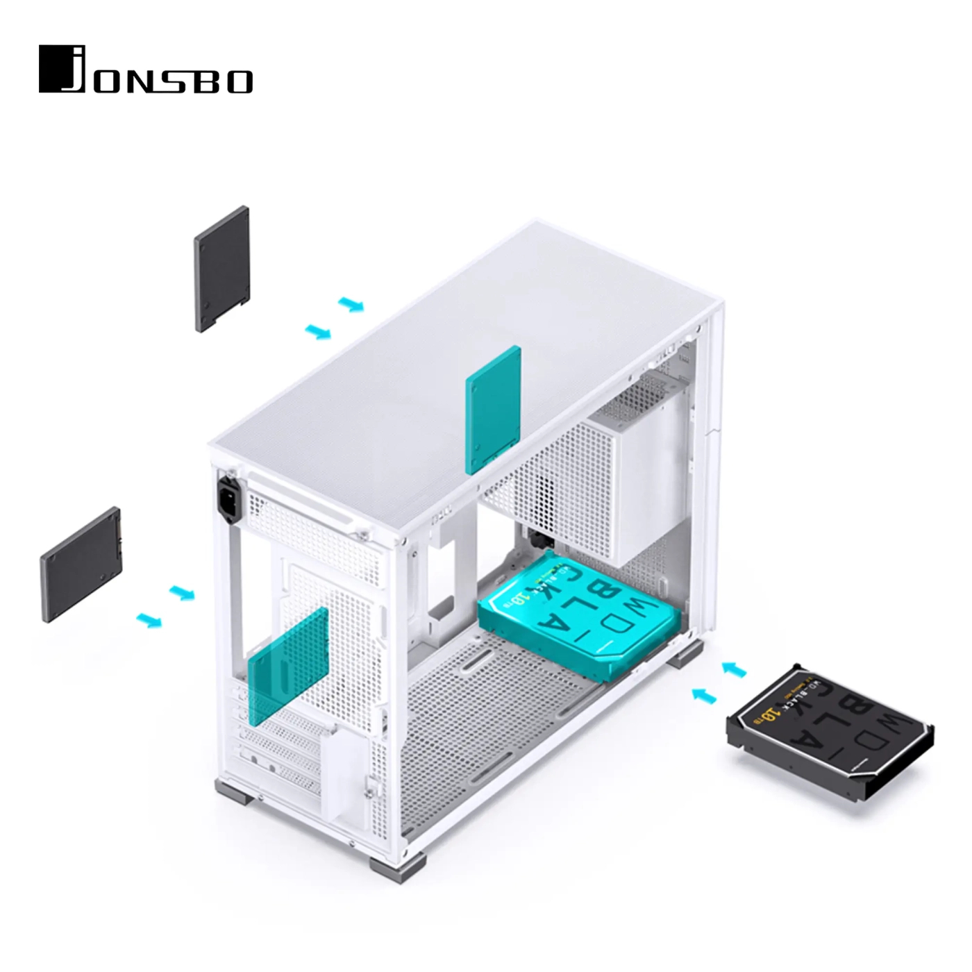 Obudowa JONSBO D31 MESH White cena - zdjęcie 10