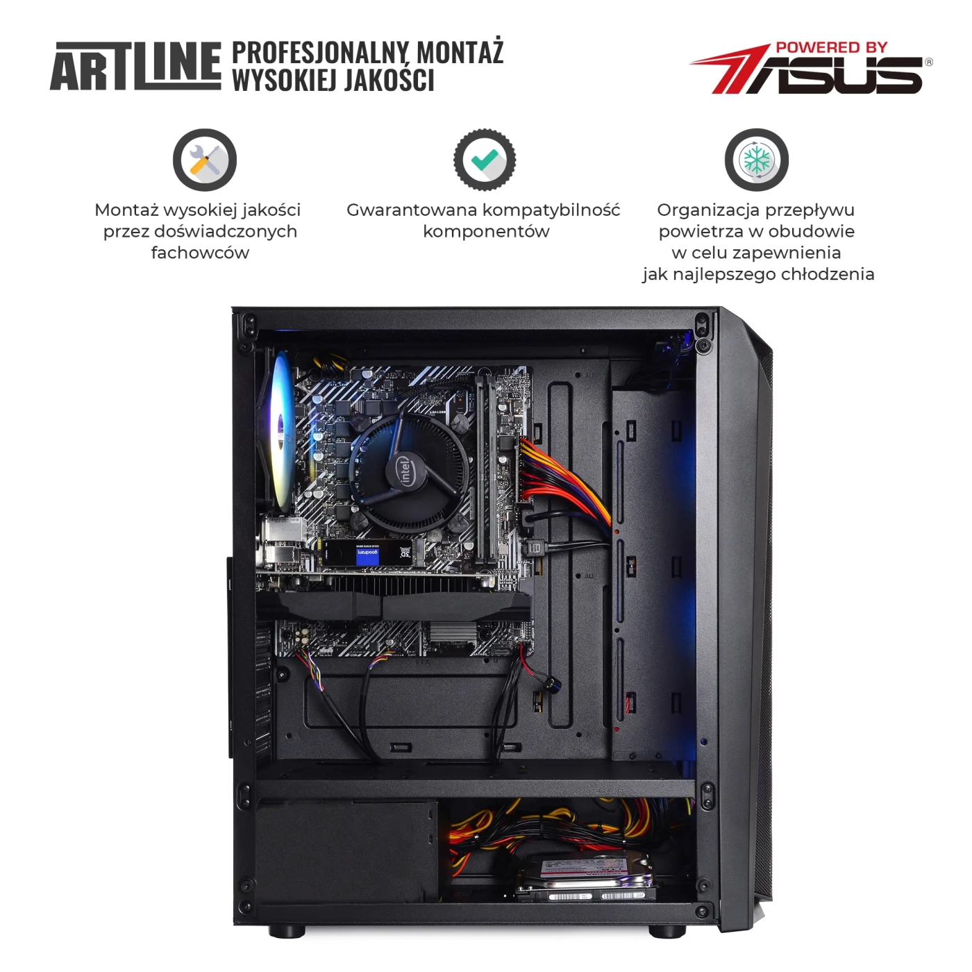 Komputer do domu ARTLINE Home H55 i3 12100F GTX 1650 4GB B31621Win cena - zdjęcie 5