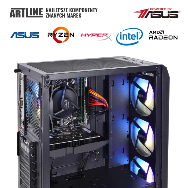 Komputer do domu ARTLINE Home H55 i3 12100F RX 6600 8GB B31641Win cena - zdjęcie 6