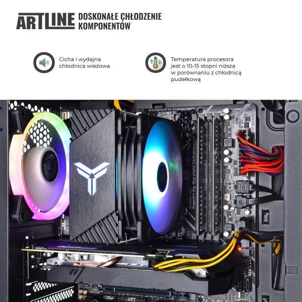 Komputer gamingowy ARTLINE Gaming X72 Ryzen 7 3700X RX 6600 8GB B21641Win cena - zdjęcie 2