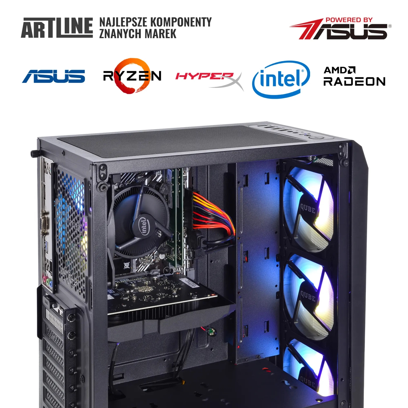 Komputer do domu ARTLINE Home H55 i3 12100F RX 6600 8GB B3164 cena - zdjęcie 6