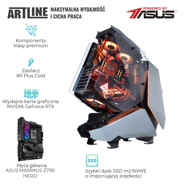 Komputer gamingowy ARTLINE MOD5 i9 14900KF RTX 4090 24GB MOD52T20Win (i913900KFRTX409024GM5121020w) cena - zdjęcie 3