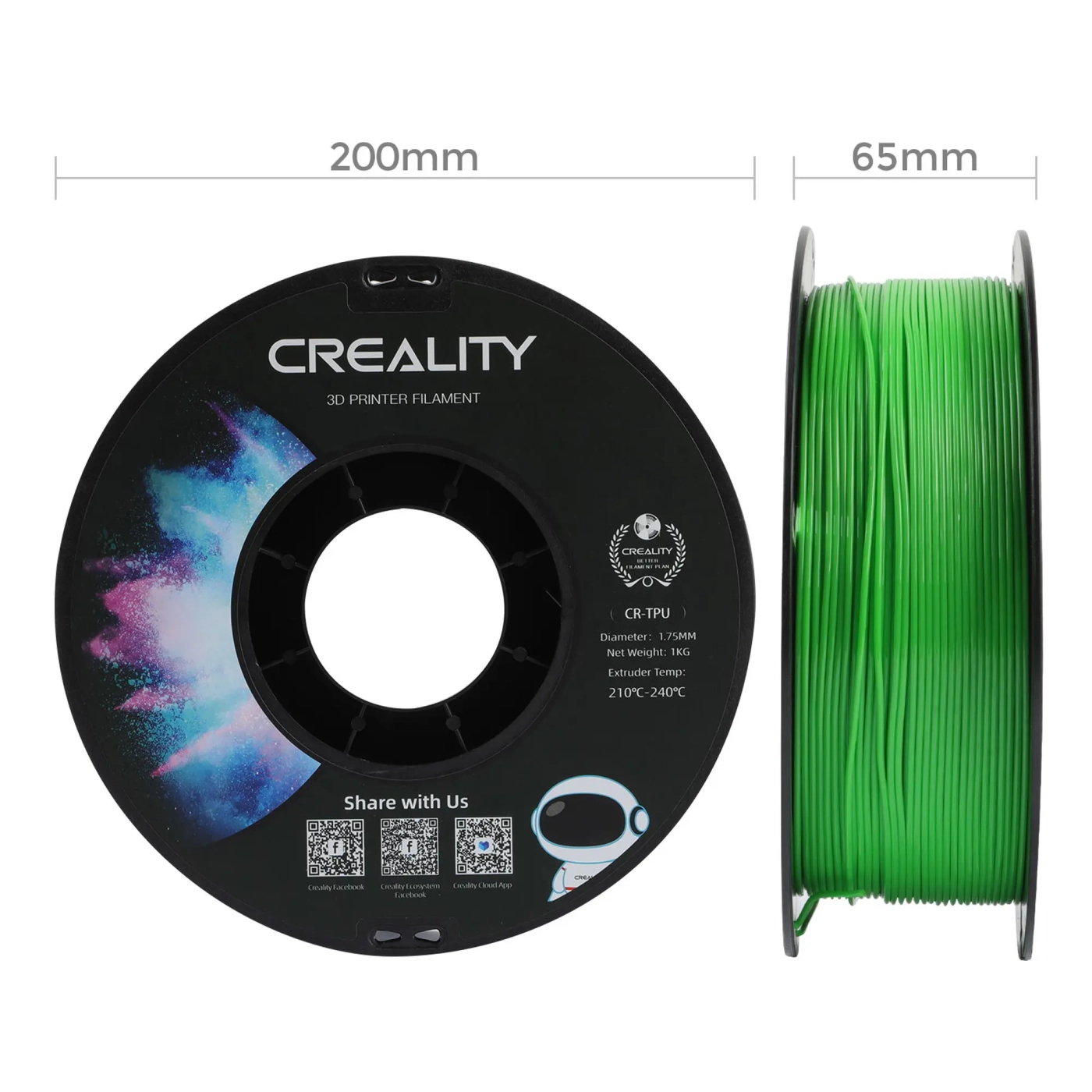 Filament TPU do drukarki 3D CREALITY 1kg, 1.75mm, zielony cena - zdjęcie 5