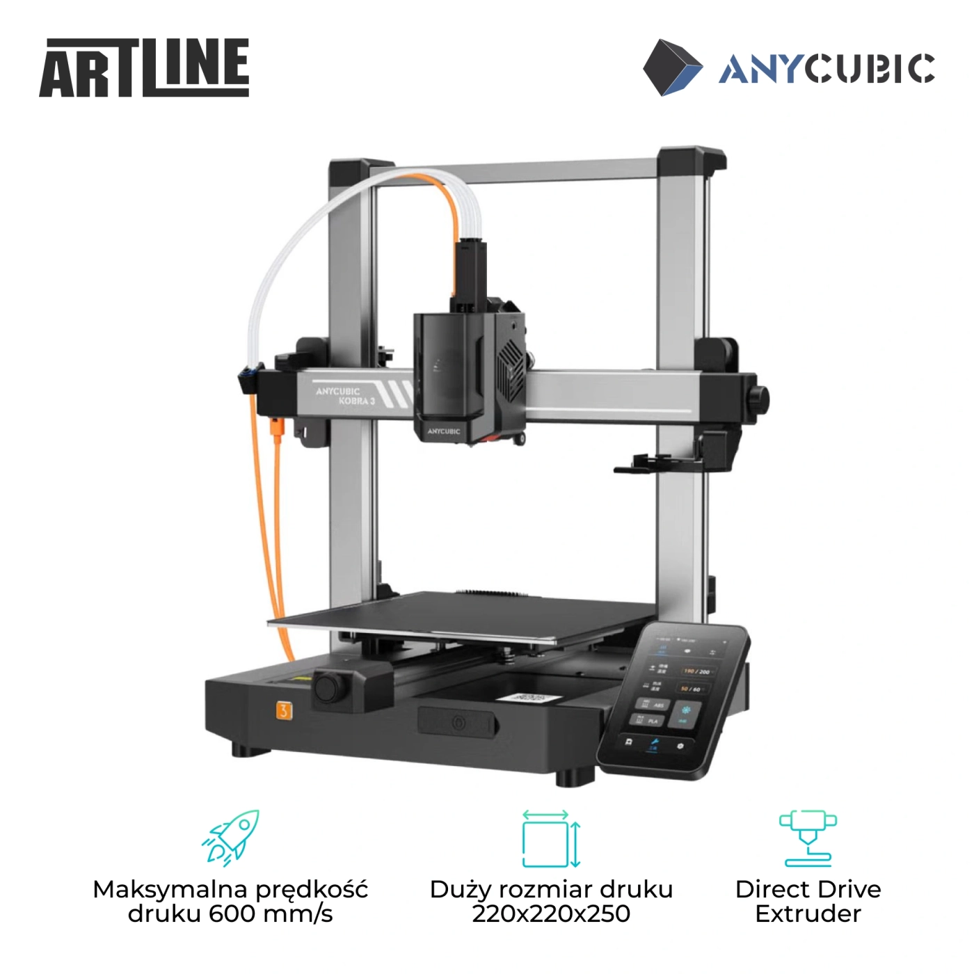 Drukarka 3D Anycubic Kobra 3 (KB30BK0A-O) cena - zdjęcie 1
