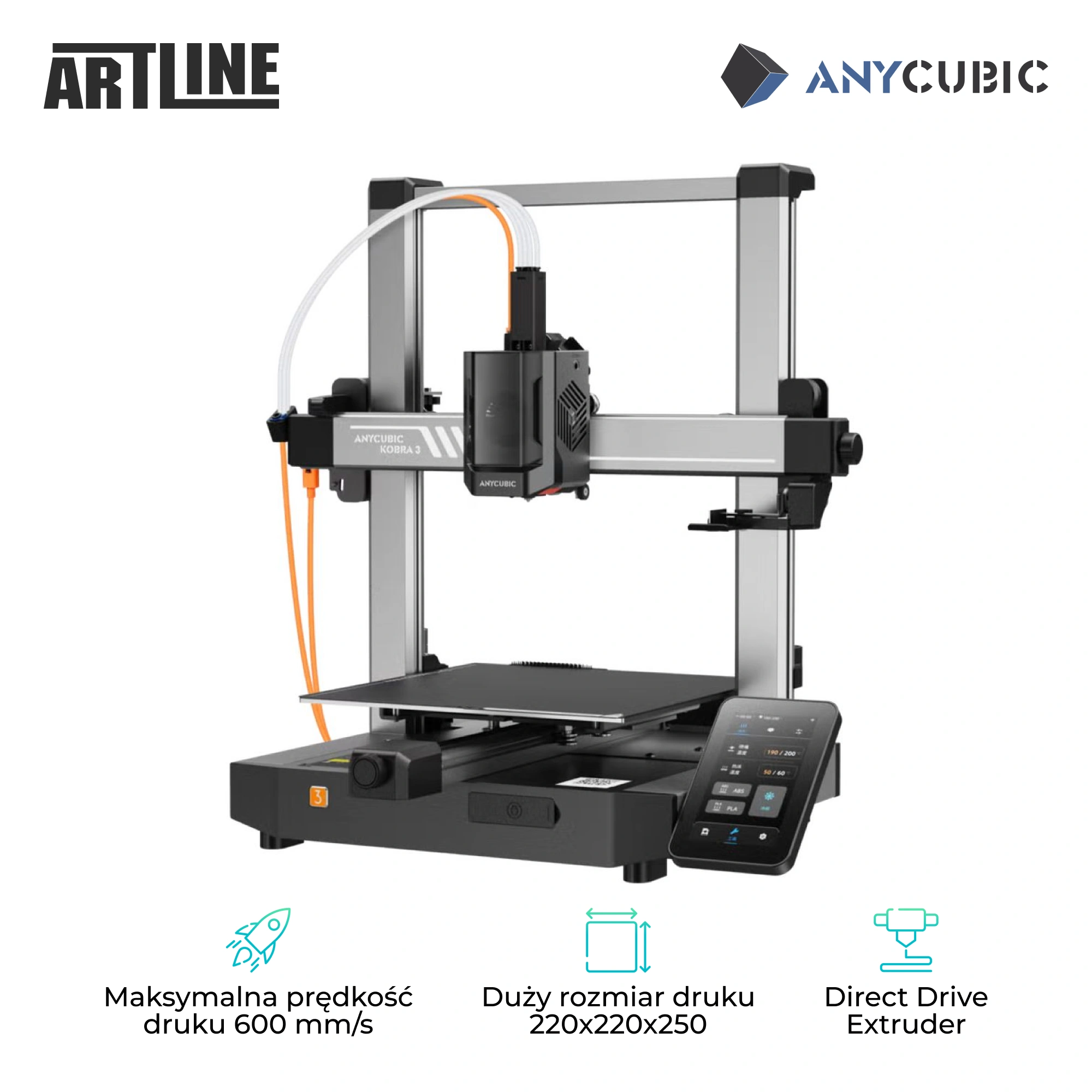 Drukarka 3D Anycubic Kobra 3 (KB30BK0A-O) cena - zdjęcie 1