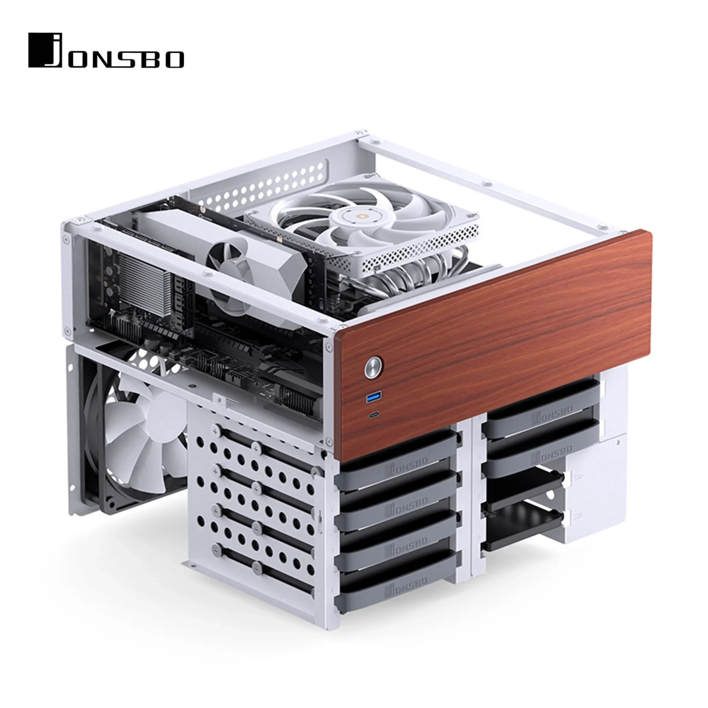 Obudowa JONSBO N4 White cena - zdjęcie 5