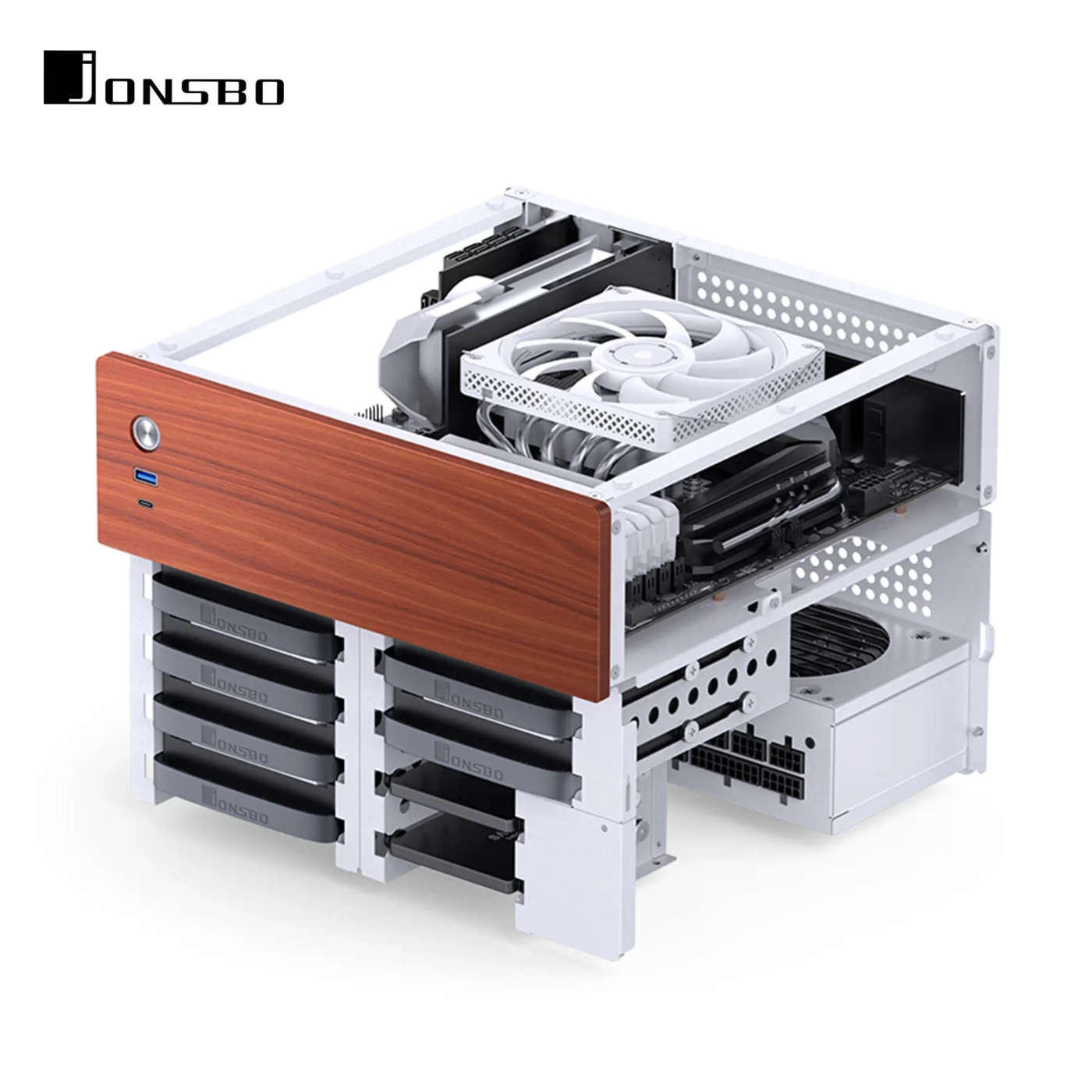 Obudowa JONSBO N4 White cena - zdjęcie 6