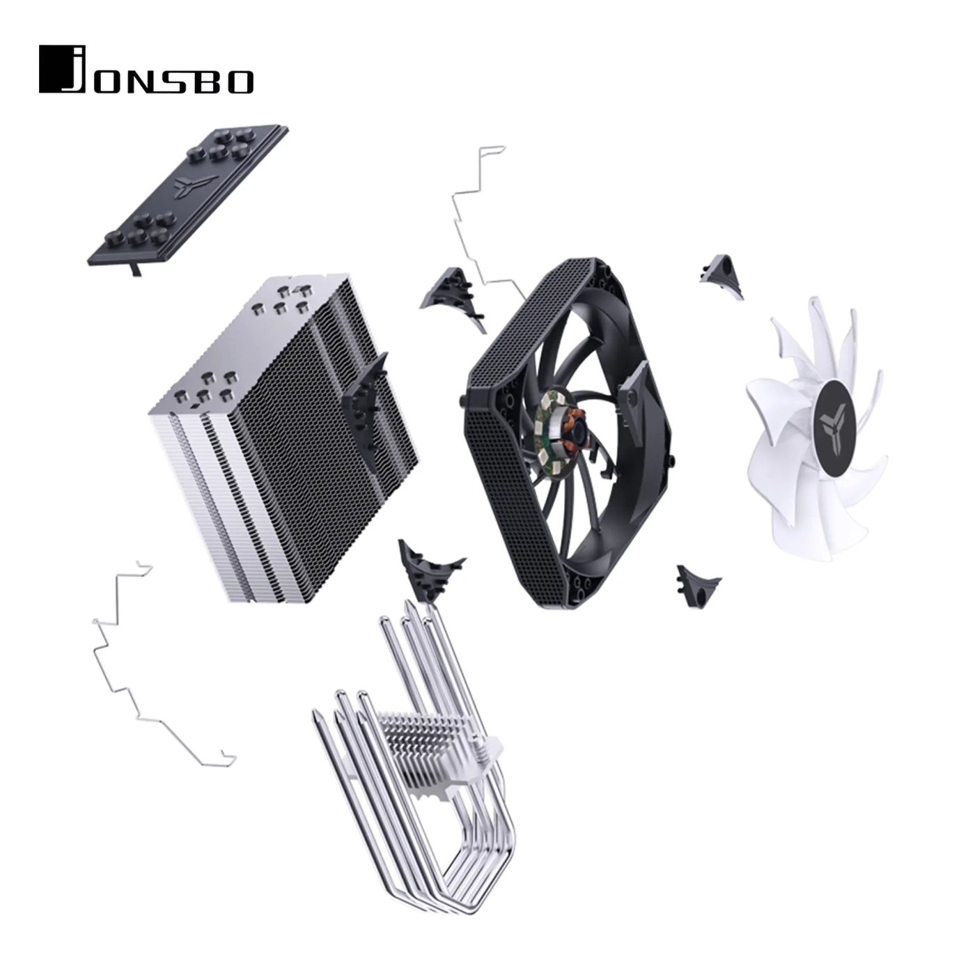 Chłodzenie procesora Jonsbo PISA A5 ARGB Gray cena - zdjęcie 9