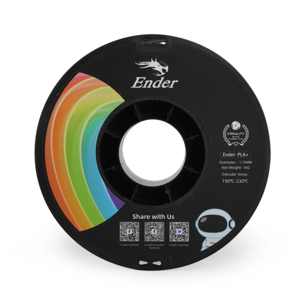 Filament PLA Plus (tworzywo sztuczne) do drukarki 3D CREALITY 1 kg, 1,75 mm, czarny (3301010306) cena - zdjęcie 1