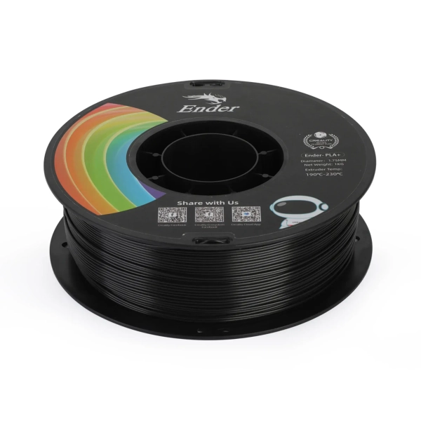 Filament PLA Plus (tworzywo sztuczne) do drukarki 3D CREALITY 1 kg, 1,75 mm, czarny (3301010306) cena - zdjęcie 2