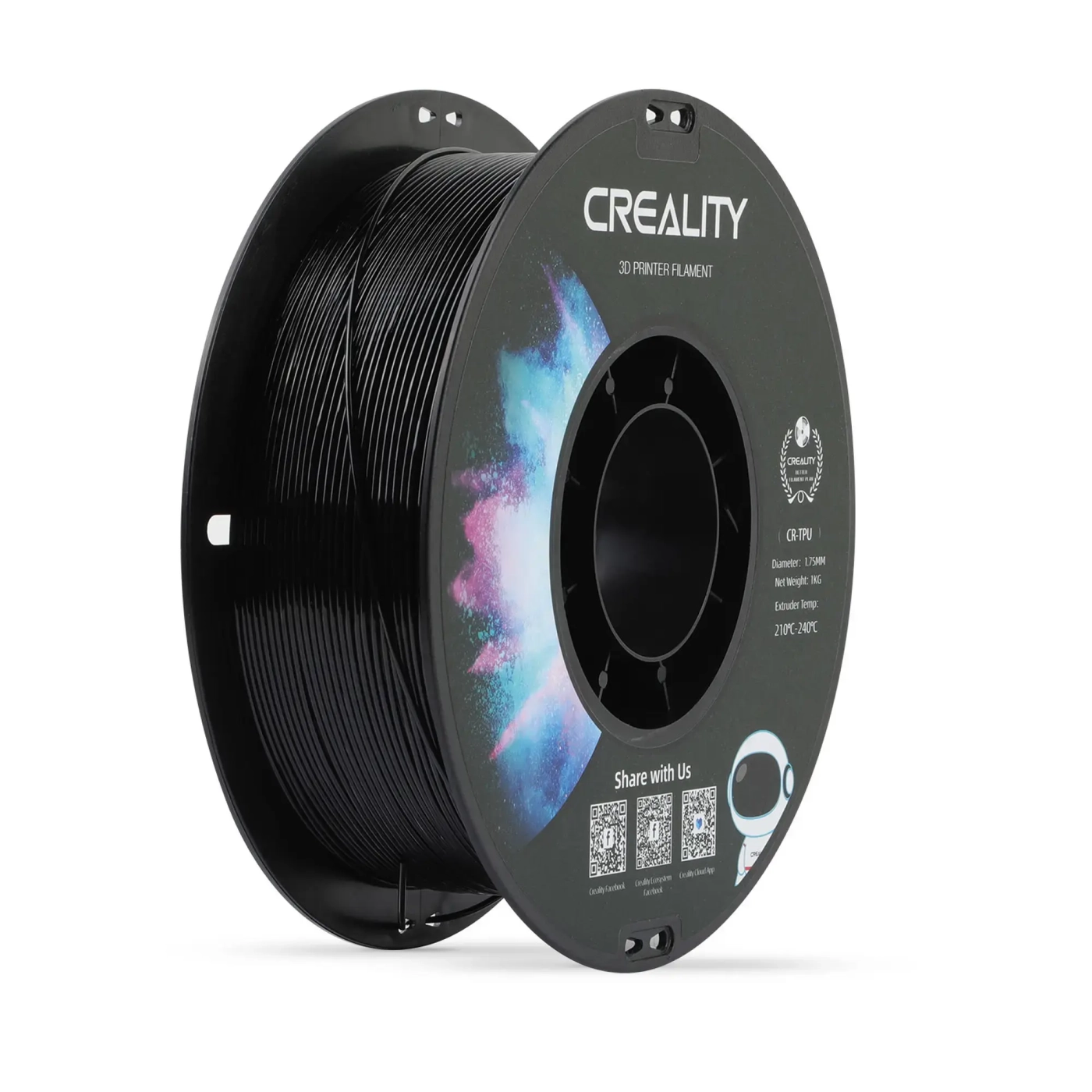 Filament TPU (tworzywo sztuczne) do drukarki 3D CREALITY 1 kg, 1,75 mm, czarny (3301040040) cena - zdjęcie 0