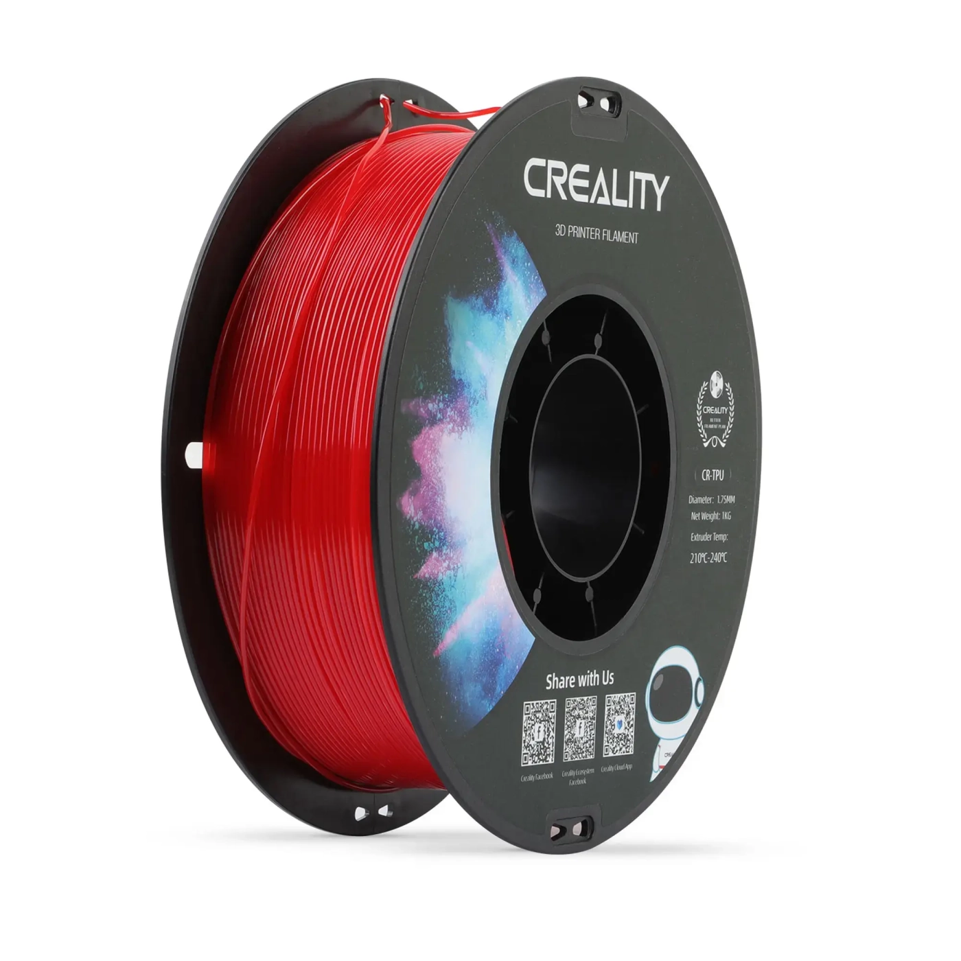 Filament TPU (tworzywo sztuczne) do drukarki 3D CREALITY 1 kg, 1,75 mm, czarny (3301040034) cena - zdjęcie 0