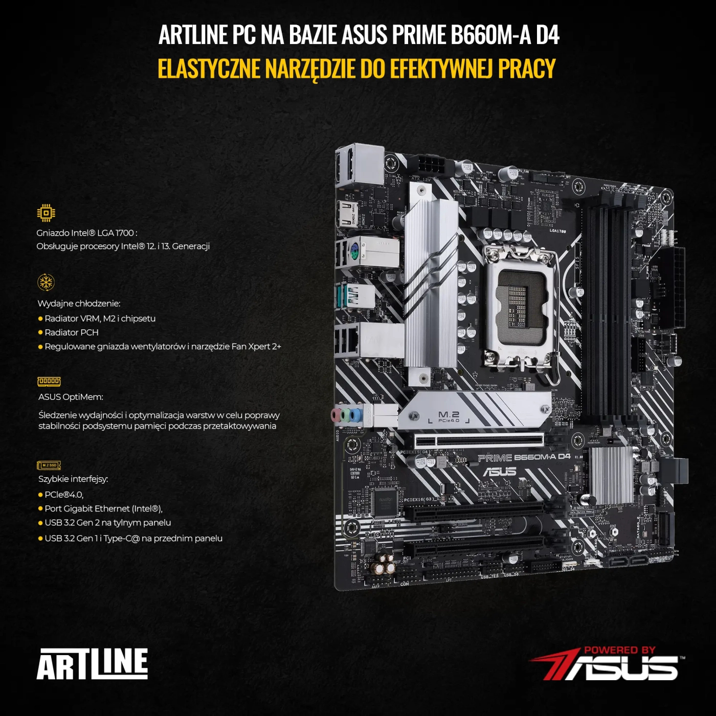 Komputer gamingowy ARTLINE Gaming X75 i7 13700F RTX 3060 Ti 8GB NM32102Win cena - zdjęcie 1