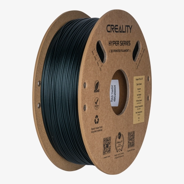 Filament Hyper PLA-CF (plastik) do drukarki 3D CREALITY 1kg, 1,75mm, ciemnozielony (3301060016) cena - zdjęcie 0