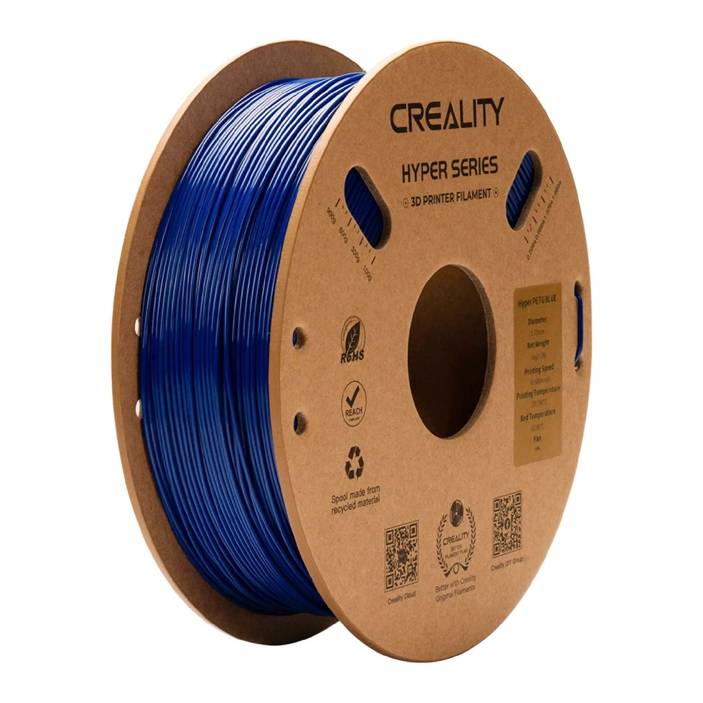 Filament Hyper PETG (tworzywo sztuczne) do drukarki 3D CREALITY 1 kg, 1,75 mm, niebieski (3301030070) cena - zdjęcie 0