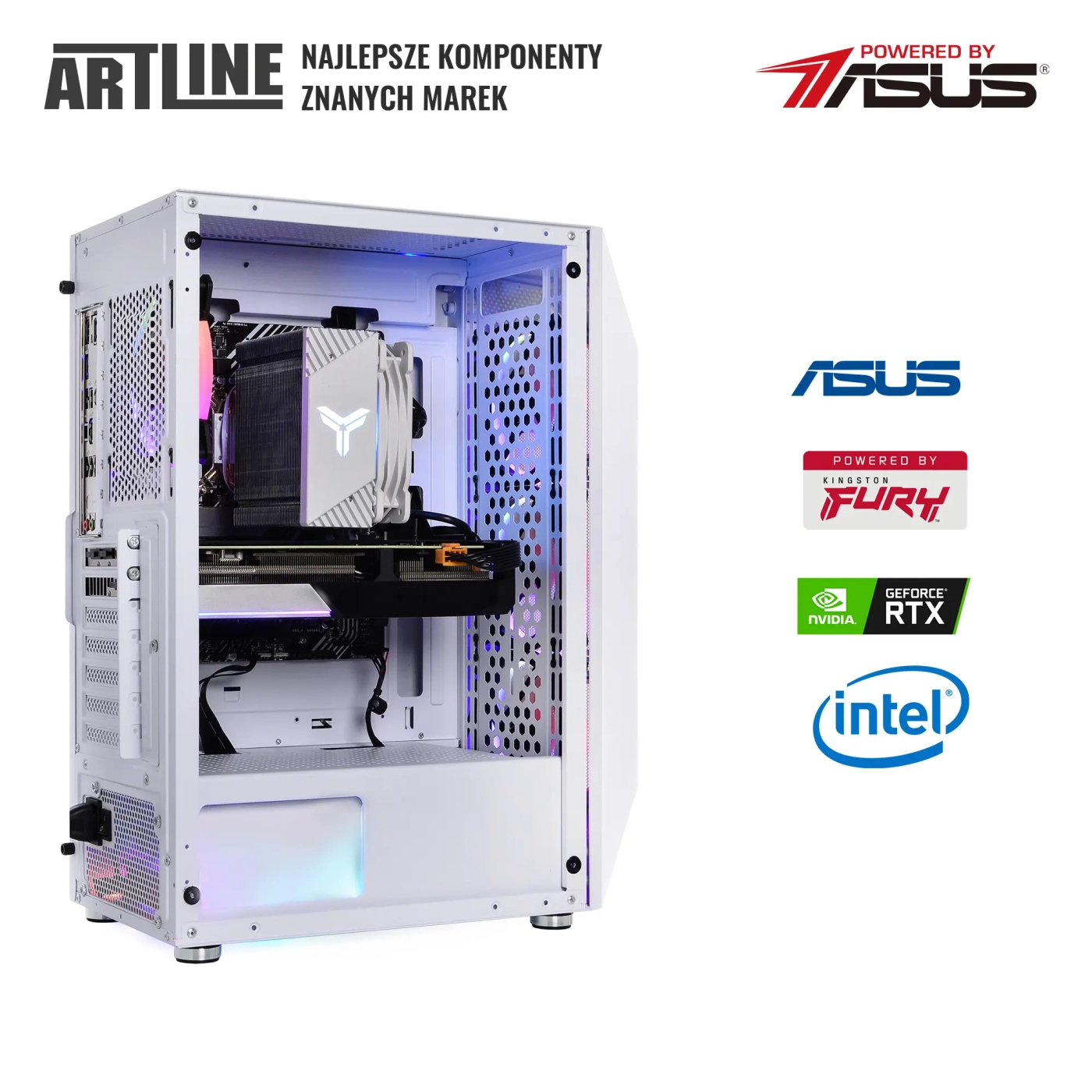 Komputer gamingowy ARTLINE Gaming X75WHITE i7 12700F RTX 3060 12GB SN3210 cena - zdjęcie 7